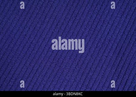 Blue striped fabric. Textiles. Banner for advertising goods for creativity. Polyester fabric texture background. Stock Photo