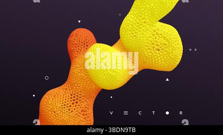 Abstract background with molecular structure. 3d vector illustration. Stock Vector