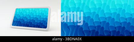 Abstract geometrical background with trendy gradients. 3d vector illustration for mobile phone cover and screen. Stock Vector