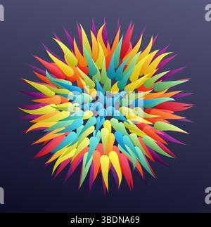 Floral art. Element for design. Vector illustration for advertising, marketing, presentation. Stock Vector