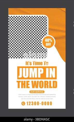 Travel agency story design Stock Vector