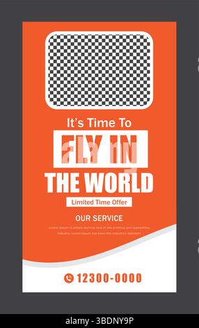 Travel agency story design Stock Vector