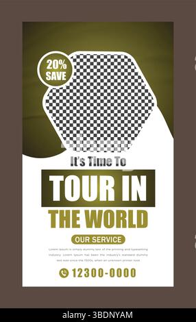 Travel agency story design Stock Vector