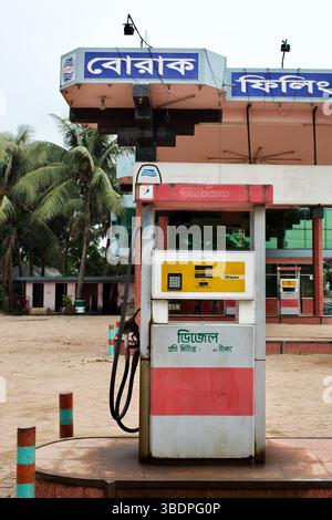 handwritten sign on a diesel fuel pump at a filling station Stock Photo ...