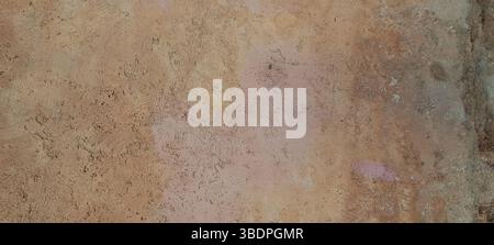 Weathered wall displaying natural earthy hues and textures Stock Photo