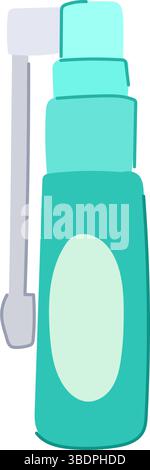 portable throat spray bottle cartoon vector illustration Stock Vector ...