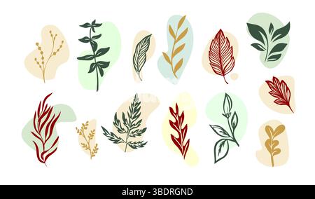 Flower objects, vector flowers pot icon, colored illustration, silhouette design. hand drawn. Not AI, Vector Stock Vector