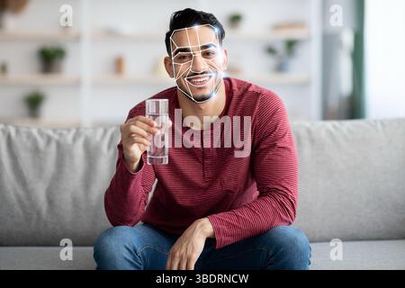 Modern facial recognition technology enhances identification in daily life Stock Photo