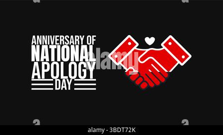 Anniversary of National Apology Day: Honoring Reconciliation and Healing Stock Vector