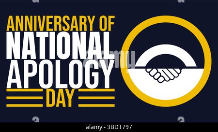 Anniversary of National Apology Day: Honoring Reconciliation and Healing Stock Vector