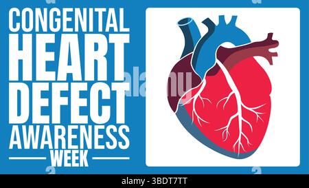 Shining a Light on CHD: Congenital Heart Defect Awareness Week Stock Vector