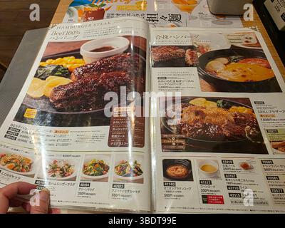 Denny's Restaurant Menu Japan Stock Photo