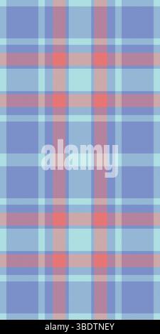 Warmth seamless fabric check, 40s background texture tartan. Everyday plaid textile vector pattern in blue and light colors palette. Stock Vector