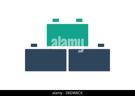 Building block icon. solid icon style. icon related to brand foundation. business elements vector illustration Stock Vector