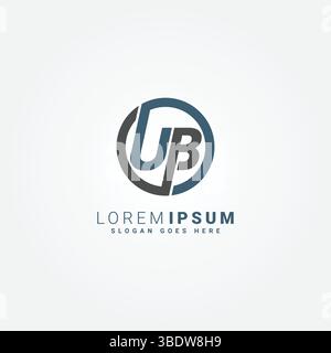 Initial UB Vector Logo - Elegant Monogram Template for letter U and B for your Business Stock Vector