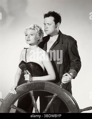 Publicity photo of Rita Hayworth and Orson Welles (The Lady From Shanghai) 1947 Stock Photo