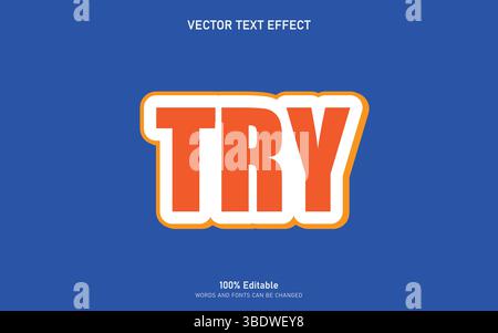 Editable Text effect Stock Vector