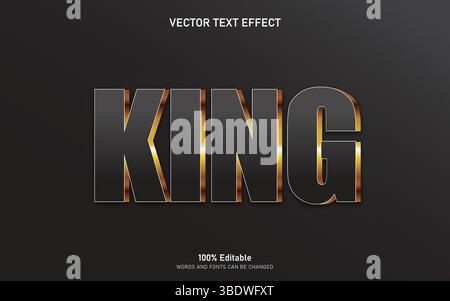 king text effect Stock Vector