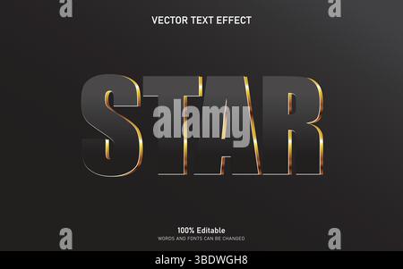 Luxurious star text effect Stock Vector