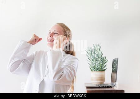 young doctor female working in a Doctor's office Stock Photo