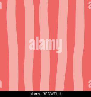 Abstract coral and pink stripes design, creating a modern aesthetic Stock Vector