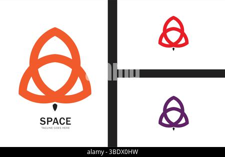 Rocket logo design Stock Vector