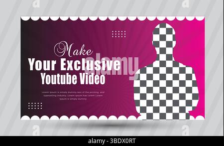 Youtube thumbnail design Stock Vector