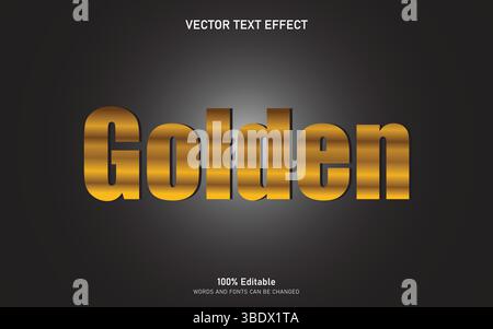 Golden text effect Stock Vector