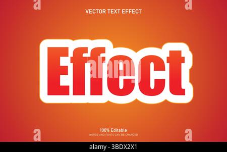 Effect text effect Stock Vector
