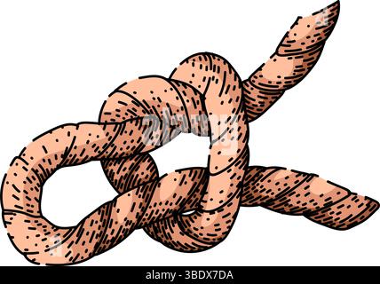 hitch rope knot sketch hand drawn vector Stock Vector Image & Art - Alamy