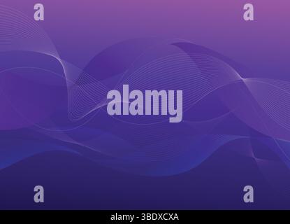 Abstract Background Dark Dynamic Waving lines Stock Vector