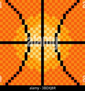 Basketball background in pixel art Stock Vector