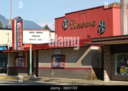 The movie theater of the town of Hope, British Columbia, where ''Rambo 1'' took place. Stock Photo