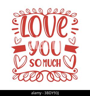 Valentine’s Day Love-Themed Collection Vector Artwork, Badge, and Decorative Elements Stock Vector