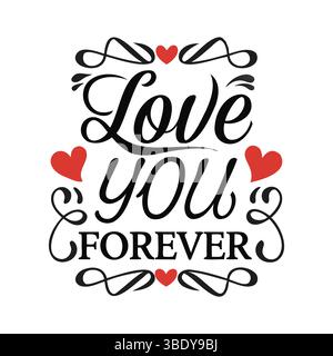 Valentine’s Day Love-Themed Collection Vector Artwork, Badge, and Decorative Elements Stock Vector
