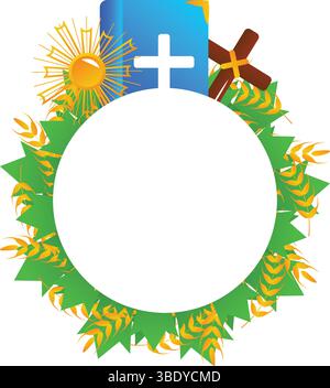 holy eucharist vector illustration on white. Stock Vector