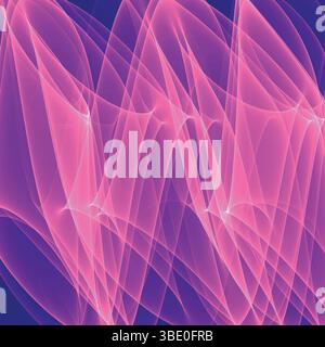 Pink and Purple Abstract, Wavy Vector Background Stock Vector