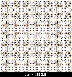Gear seamless pattern. Coffee machine collage. Vector caffeine background. Industrial drink layout. Stock Vector