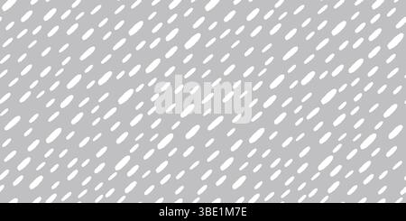 Simple rain pattern. Diagonal dashed lines. Rainy season background. White Water drops or raindrops seamless pattern. Vector illustration Stock Vector
