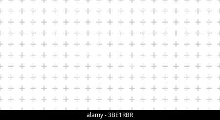 Plus seamless pattern. Simple geometric cross texture. Graphic cross symbol grid. Plus sign repeat pattern. Graphic texture. Vector illustration Stock Vector