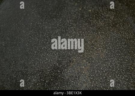 Rust stains on cast iron surface, macro Stock Photo