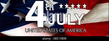 Happy 4th of July - Independence Day in United States of America. Stock Photo