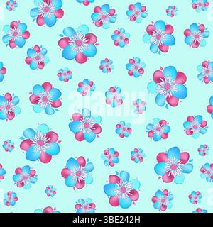 Colorful Abstract Floral Background with Soft Blurred Flowers Stock Vector