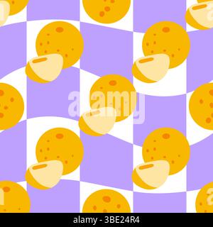 Seamless Longan Fruit Pattern Design Stock Vector