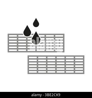 Waterdrop icon. Ceramic tile layout. Floor surface graphic. Vector element. Stock Vector