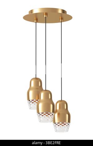 3d render Modern chandelier. isolated on background Stock Photo