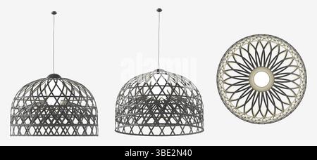 3d render Modern chandelier. isolated on background Stock Photo