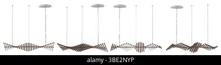 3d render Modern chandelier. isolated on background Stock Photo