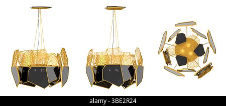 3d render Modern chandelier. isolated on background Stock Photo