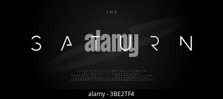 Futuristic techno alphabet, minimal sci-fi letters, abstract digital font with luxury space energy, robotic type for modern tech branding, creative Stock Vector